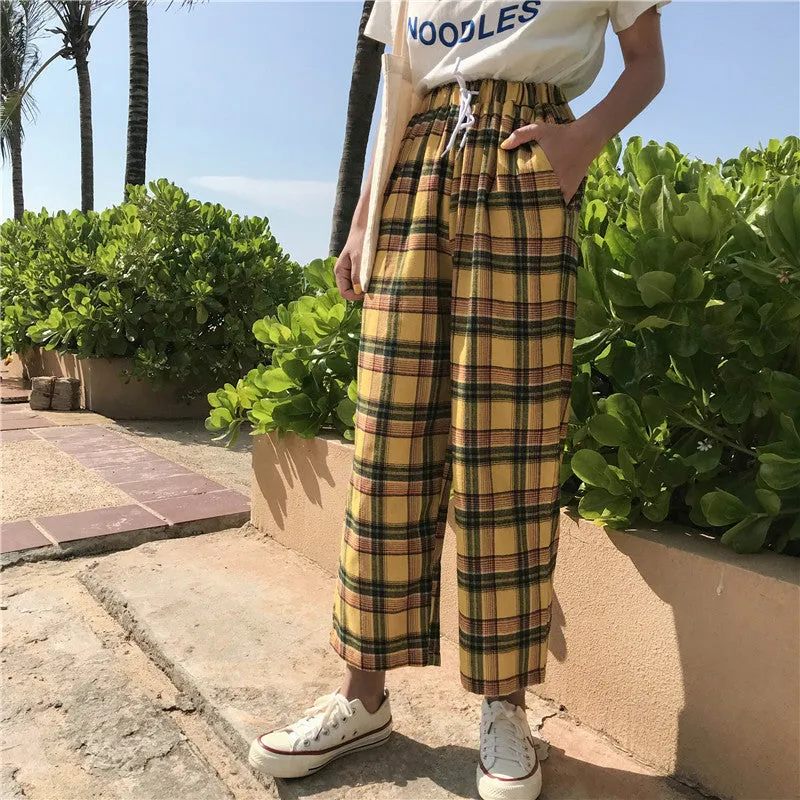[@kkpiece] "YELLOW PLAID" PANTS K082904REVIEW