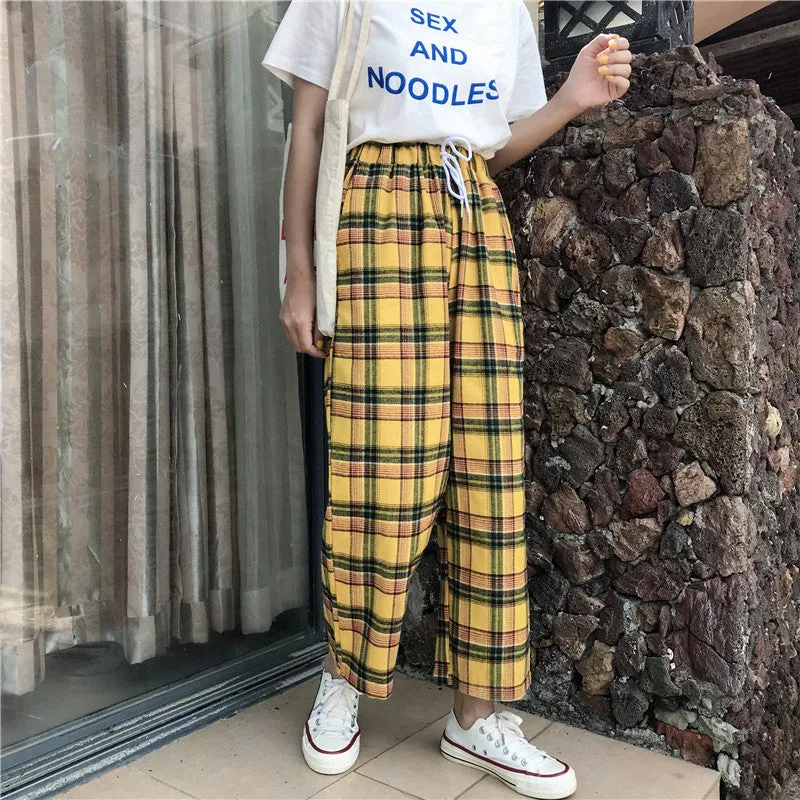 [@kkpiece] "YELLOW PLAID" PANTS K082904REVIEW