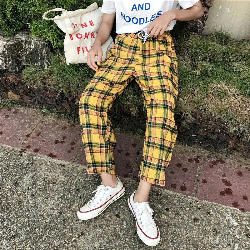 [@kkpiece] "YELLOW PLAID" PANTS K082904REVIEW