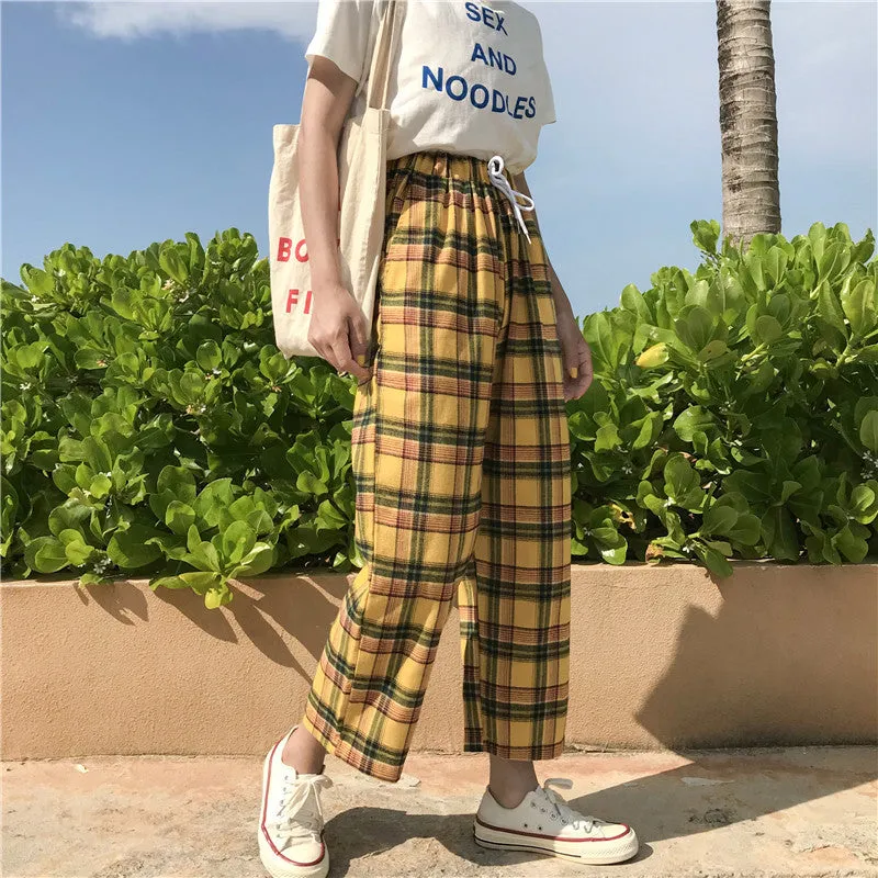 [@kkpiece] "YELLOW PLAID" PANTS K082904REVIEW
