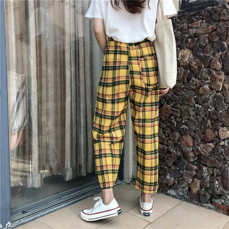 [@kkpiece] "YELLOW PLAID" PANTS K082904REVIEW