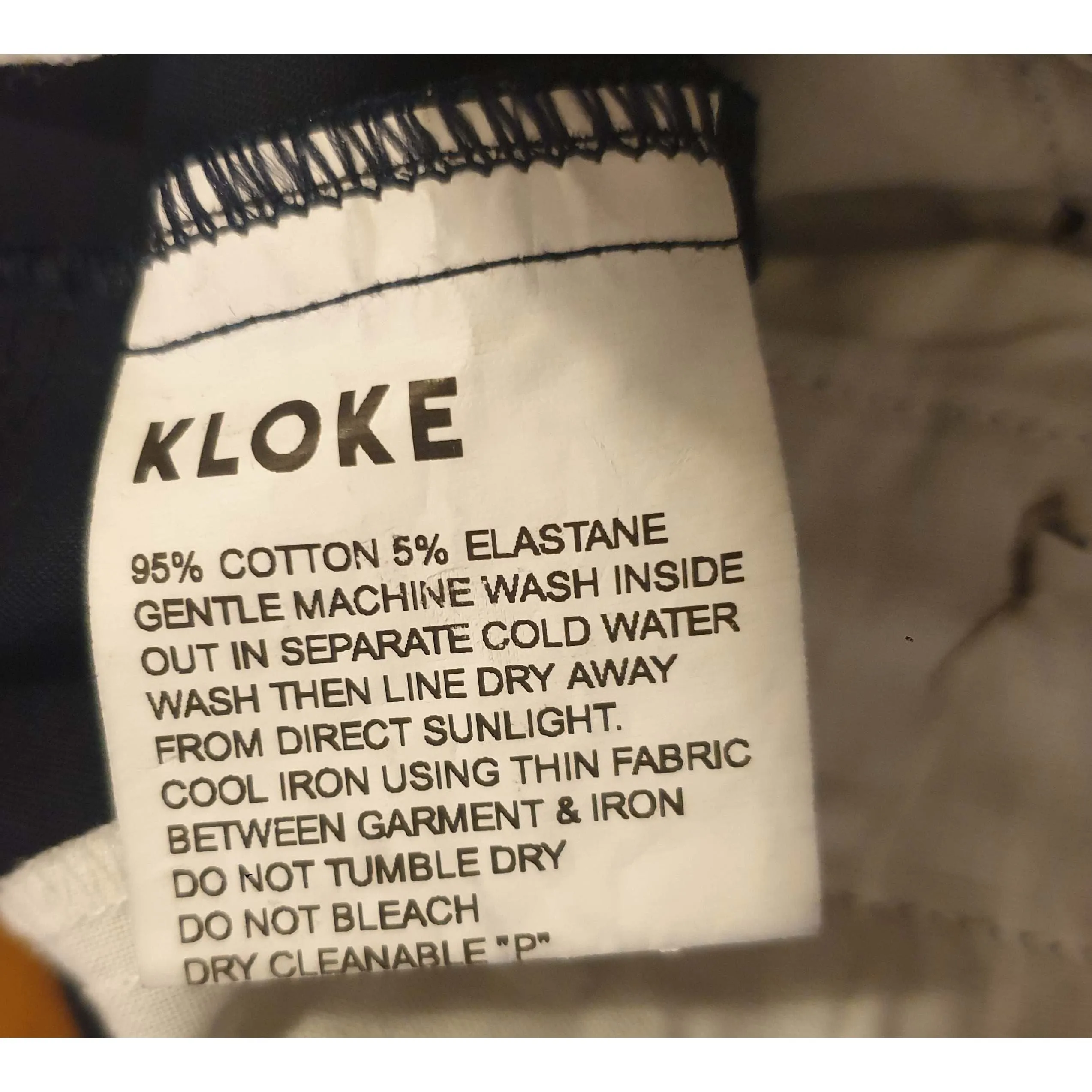 Kloke preloved navy cotton pants size 28 (best fits size 8)