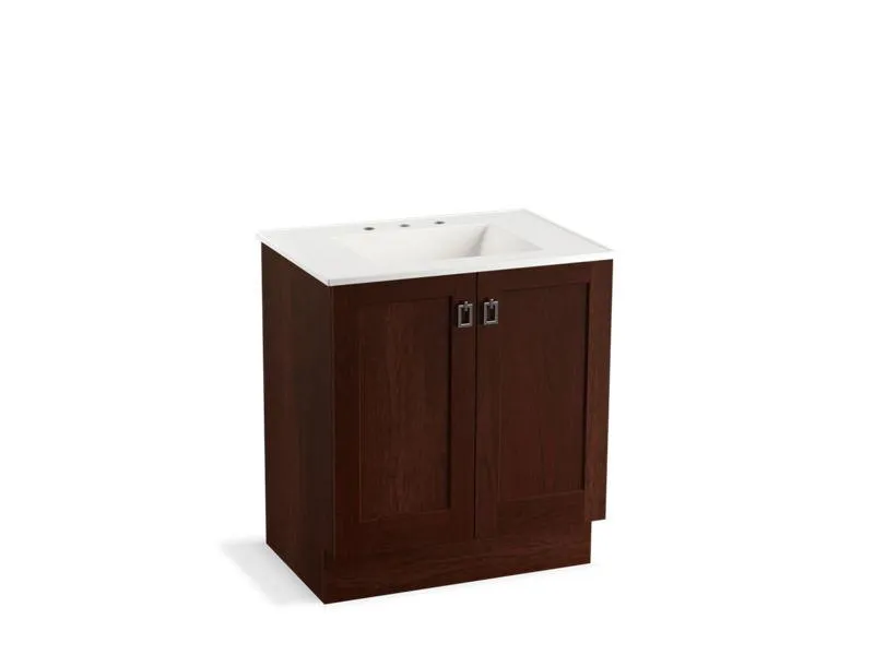 KOHLER K-99528-TK-1WA Poplin 30" bathroom vanity cabinet with toe kick and 2 doors