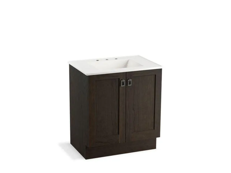 KOHLER K-99528-TK-1WA Poplin 30" bathroom vanity cabinet with toe kick and 2 doors