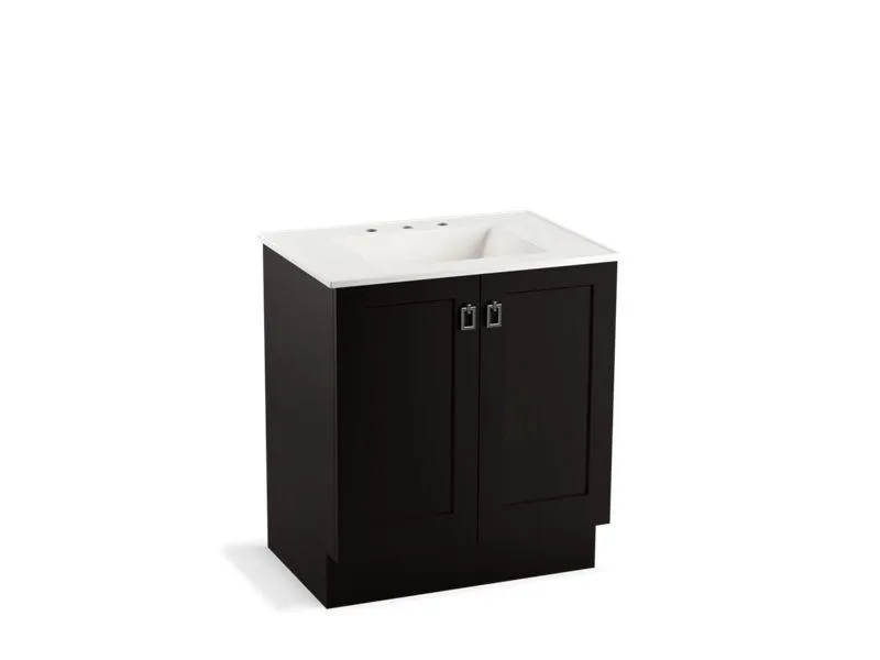 KOHLER K-99528-TK-1WA Poplin 30" bathroom vanity cabinet with toe kick and 2 doors