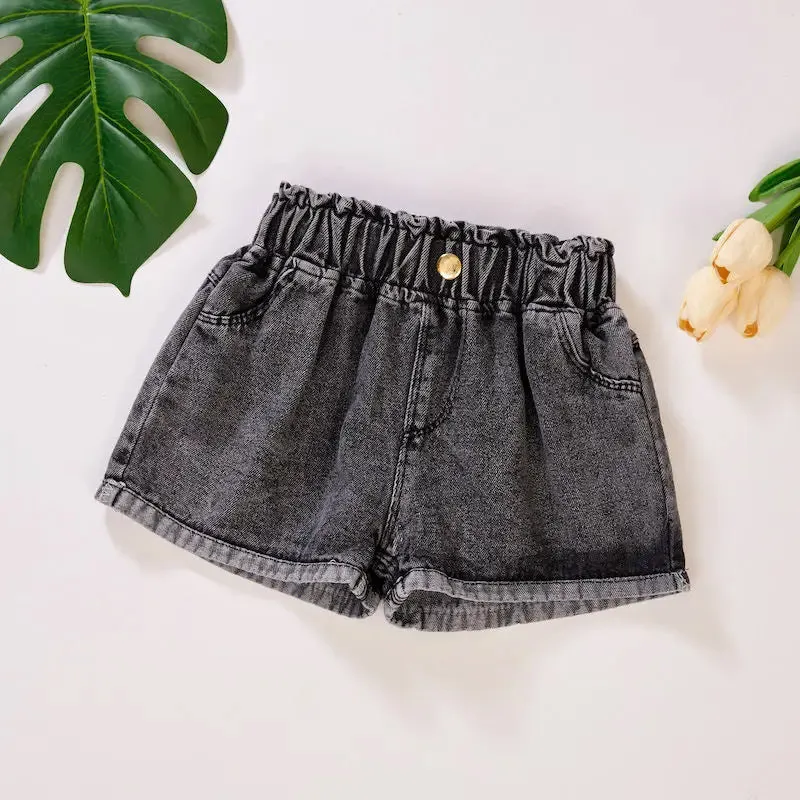 Korean Girls Denim Shorts Hole Summer Girls Jeans Short Pants Fashion Children's Wear Teenage Kids 12 years old Thin Hot Pants