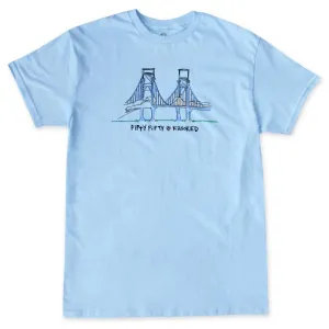 Krooked T-Shirt Fifty Fifty - Light Blue
