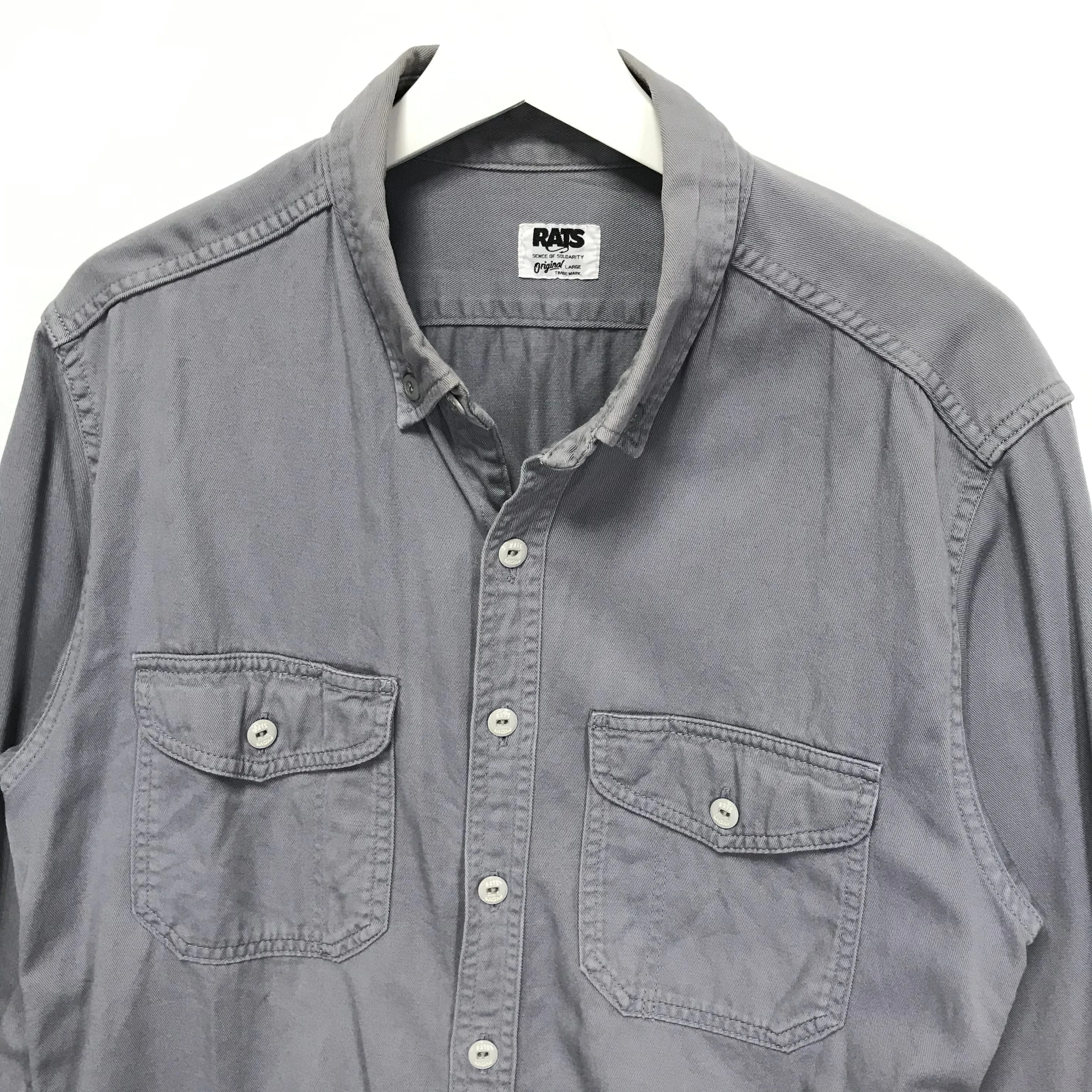 [L] Rats Way Of Life BD L/S Shirt Grey