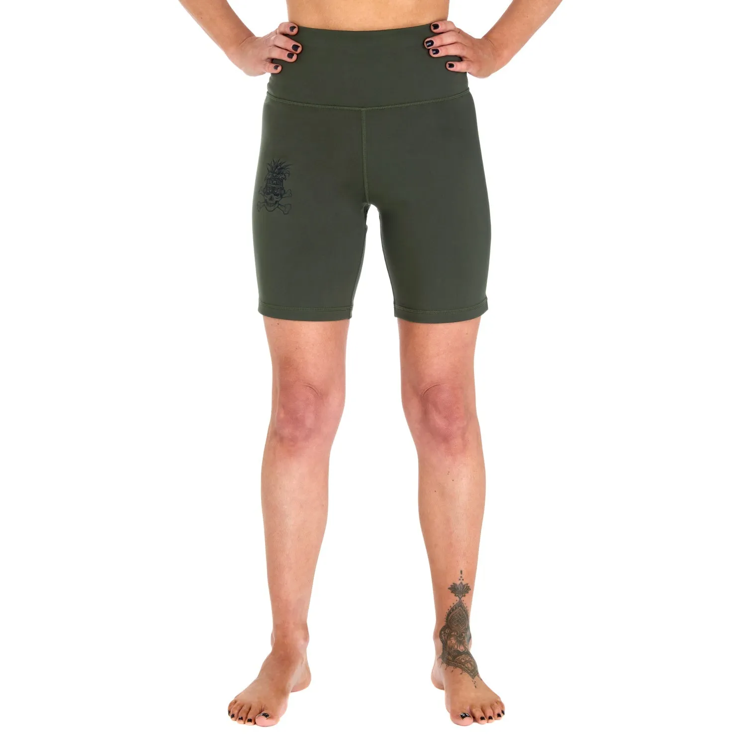 Ladies REORG Pineapple Compression Shorts - Khaki