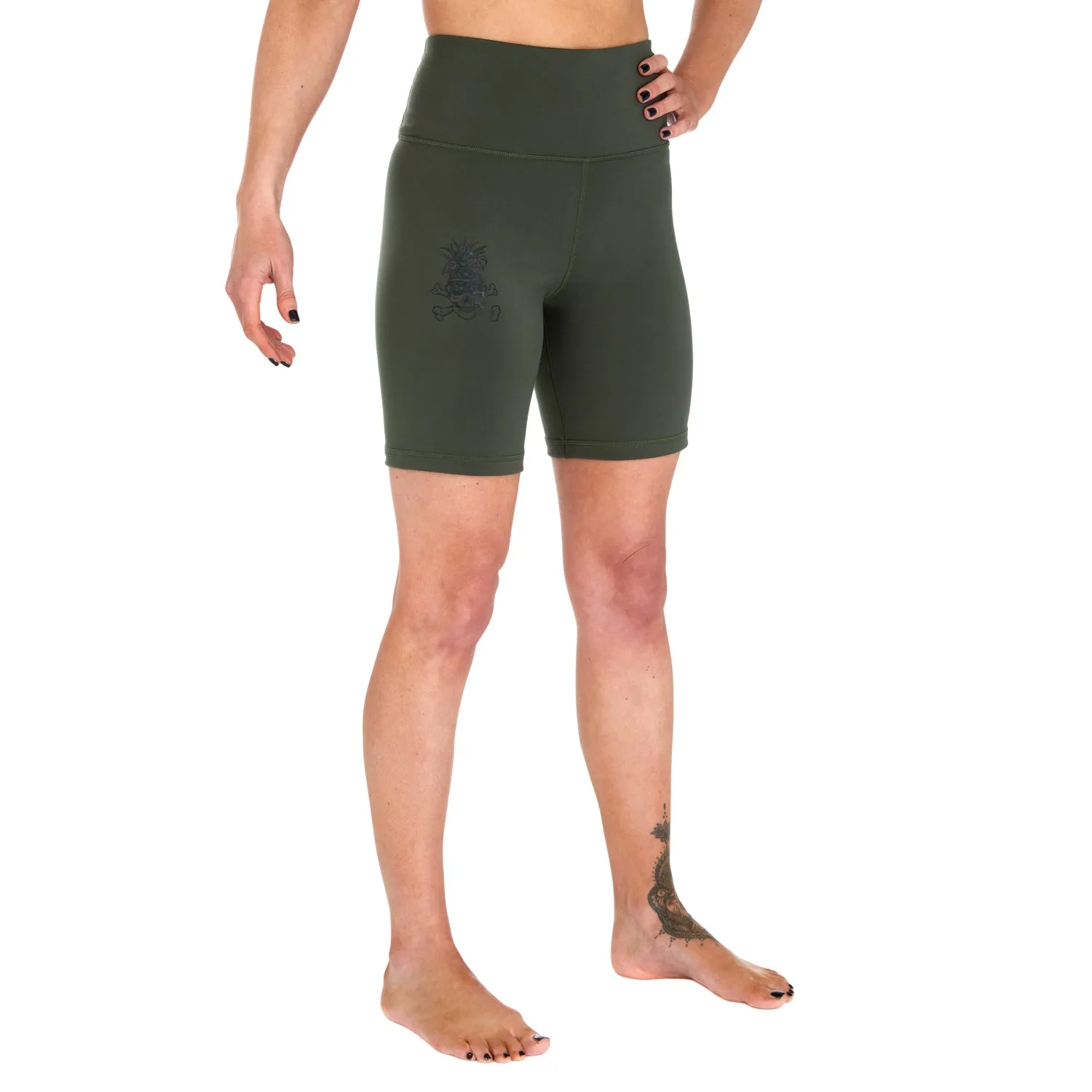 Ladies REORG Pineapple Compression Shorts - Khaki