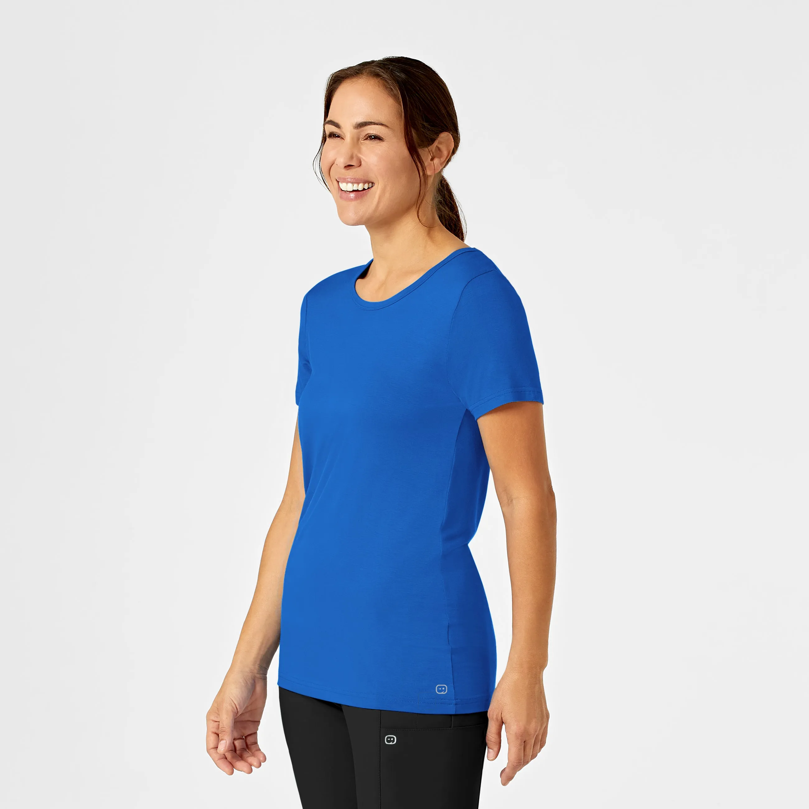 Layers 2209 Silky Knit Short Sleeve Tee Royal