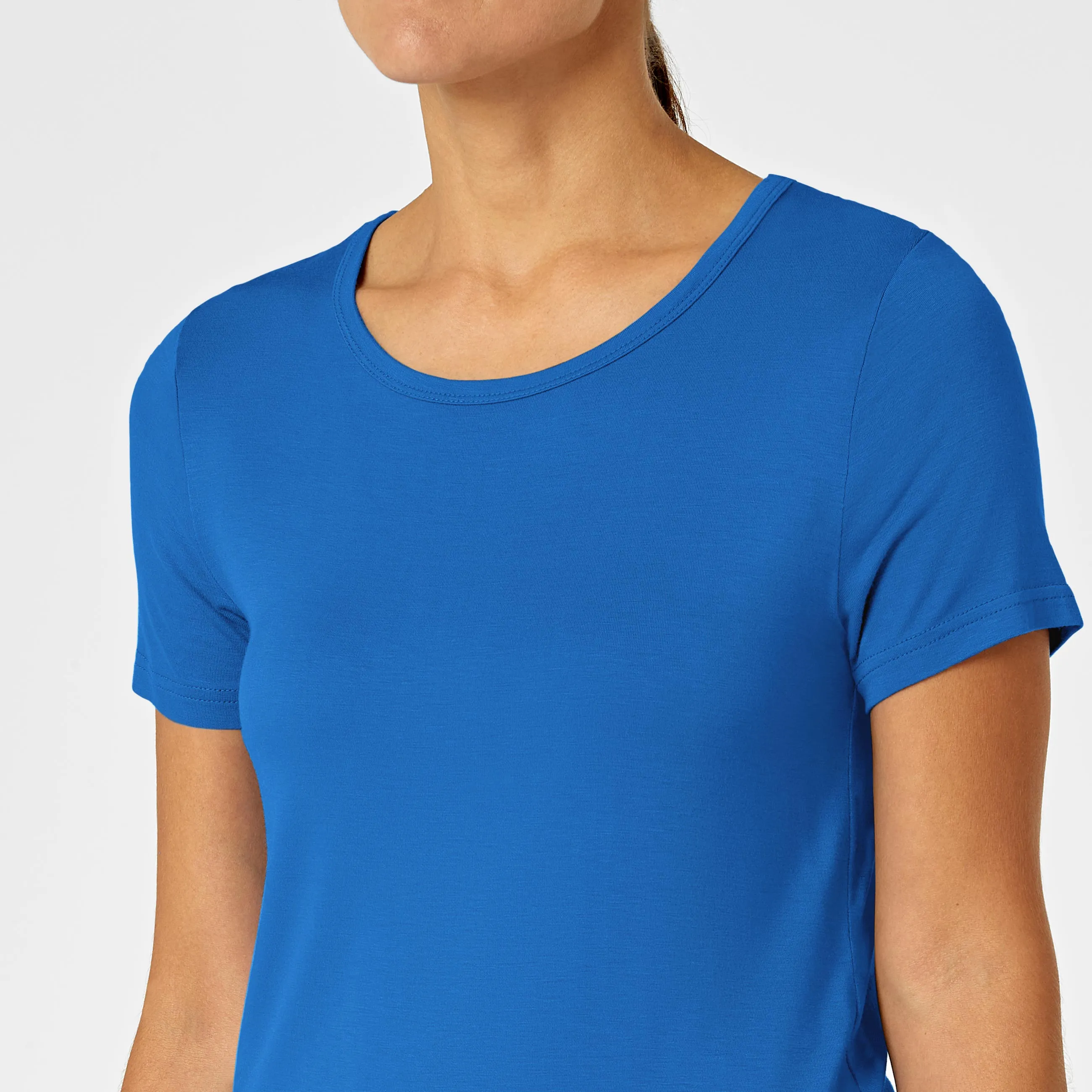 Layers 2209 Silky Knit Short Sleeve Tee Royal