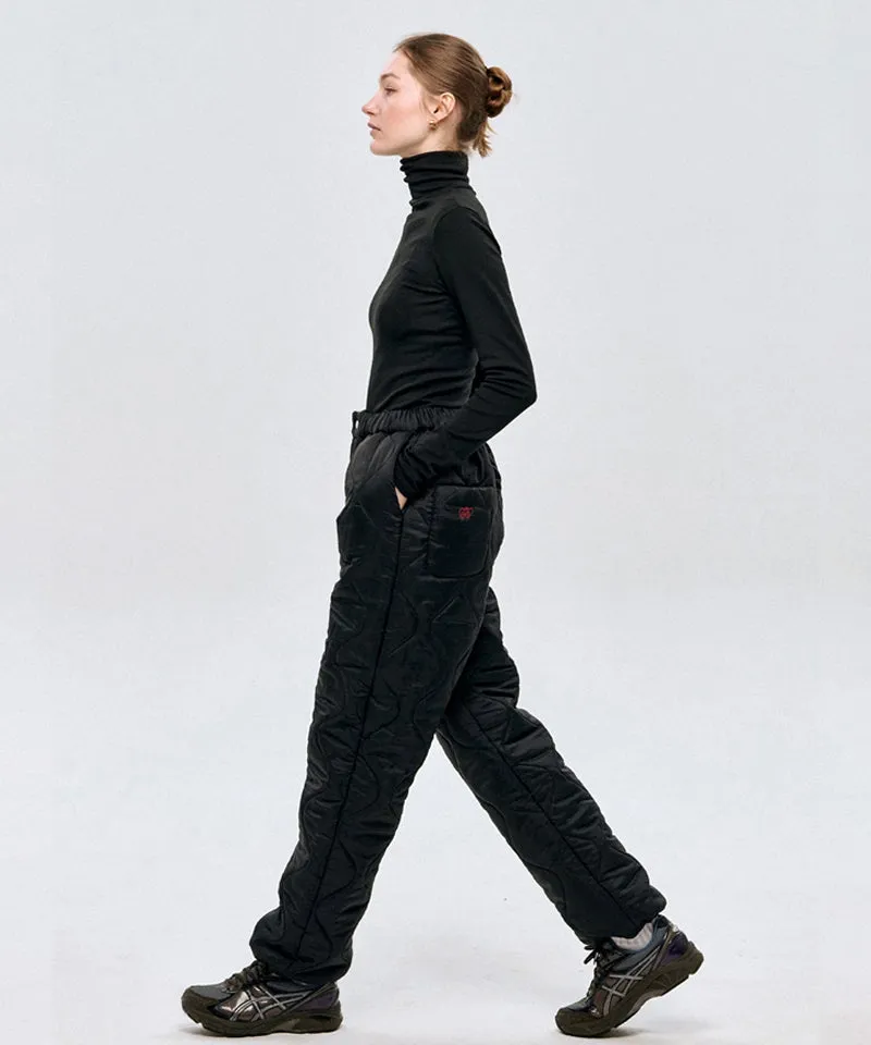 LE SONNET Quilted Pants - Black