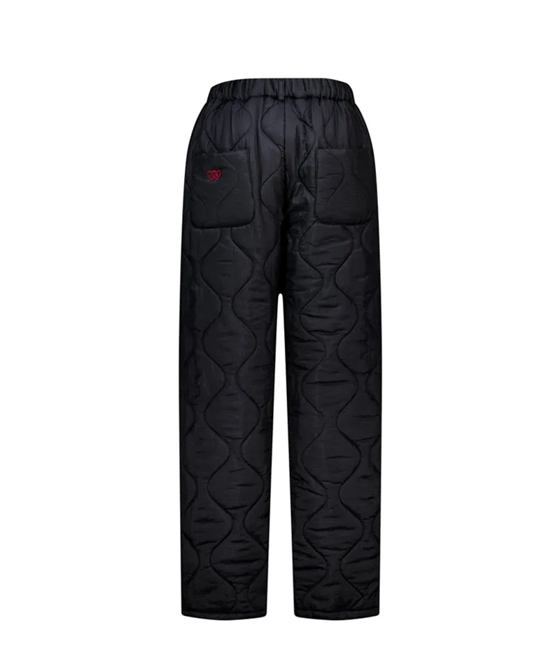 LE SONNET Quilted Pants - Black
