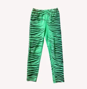 Legging- Mint Zebra Print