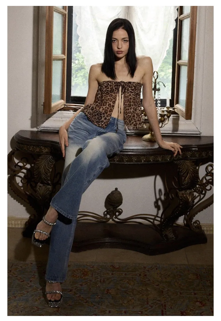 Leopard Tie Tube Top