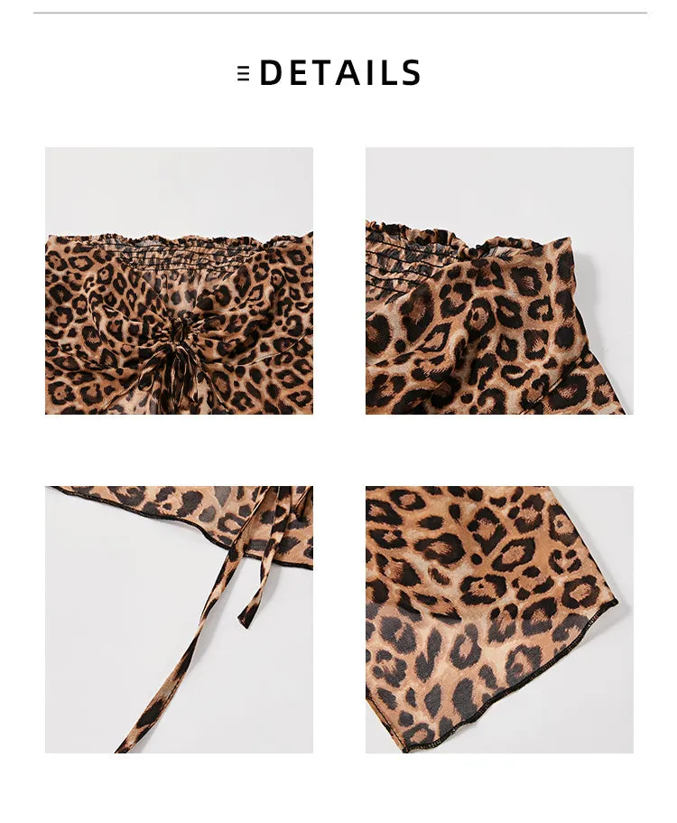 Leopard Tie Tube Top