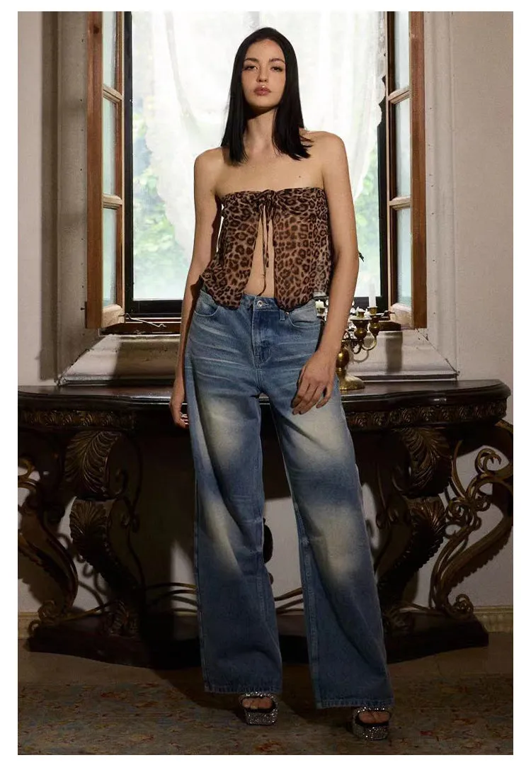 Leopard Tie Tube Top