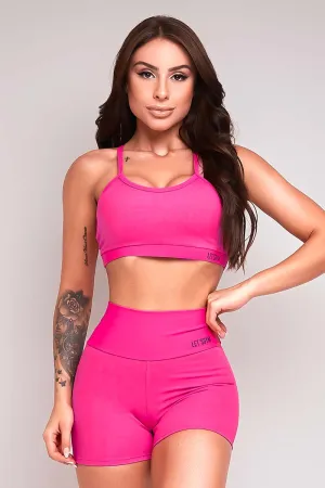 Let's Gym Pink Matrix Shorts