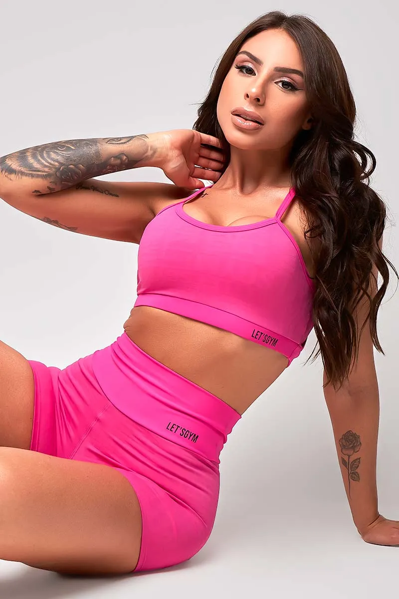 Let's Gym Pink Matrix Shorts