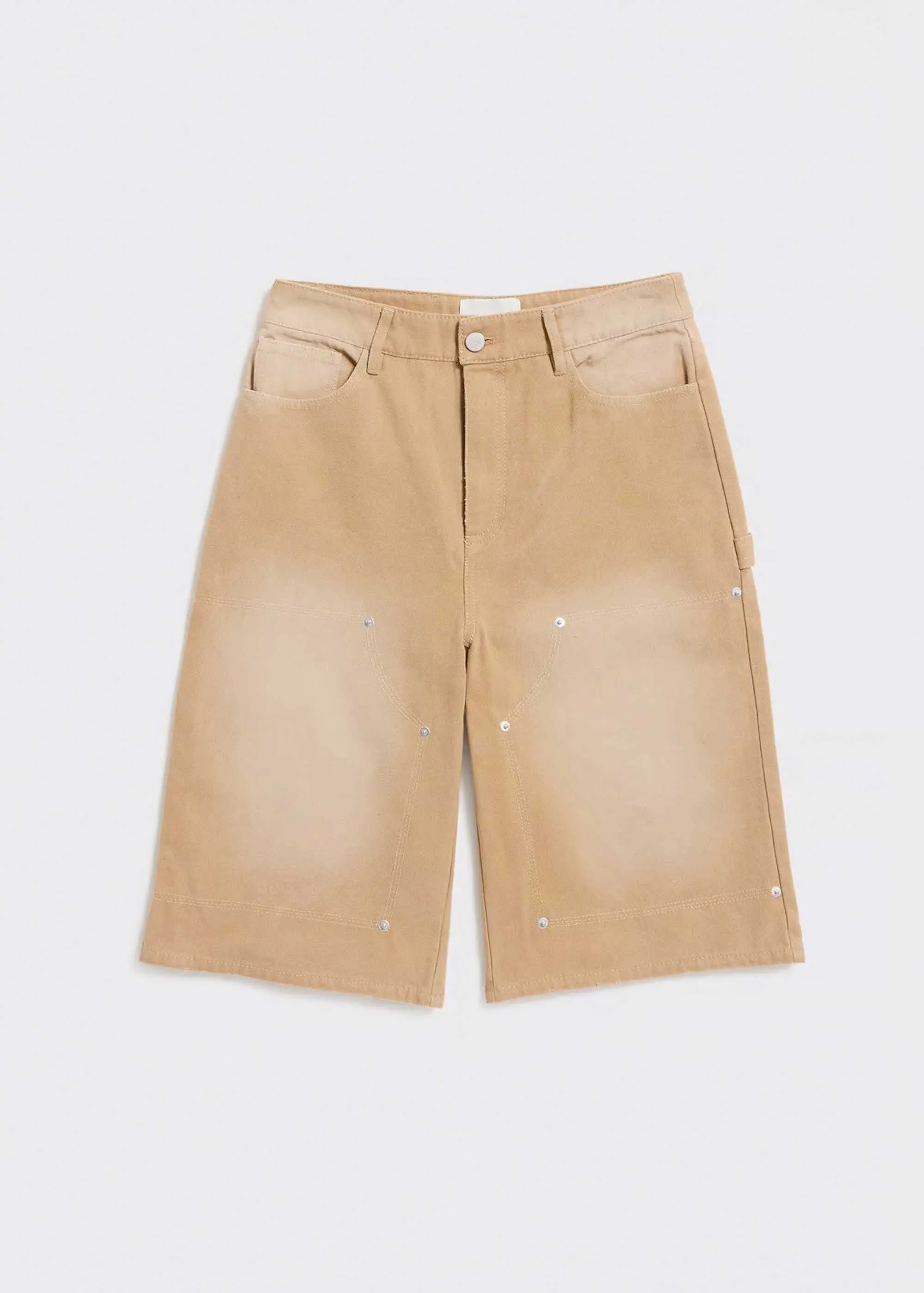 Light Brown Double-Knee Shorts