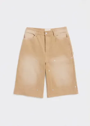Light Brown Double-Knee Shorts