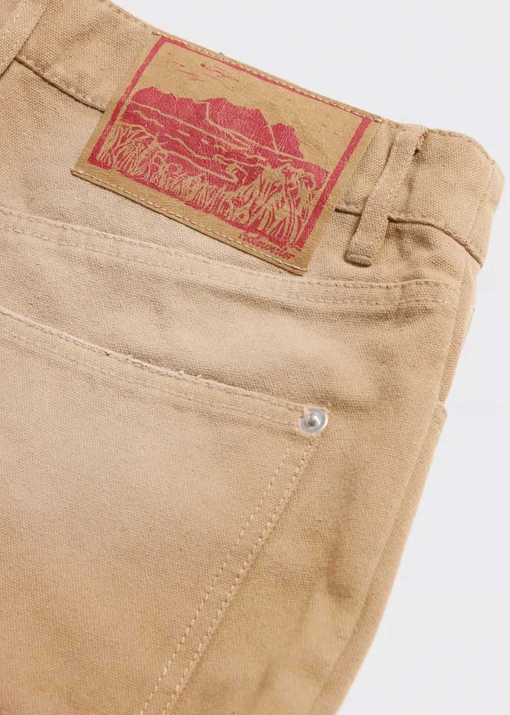 Light Brown Double-Knee Shorts