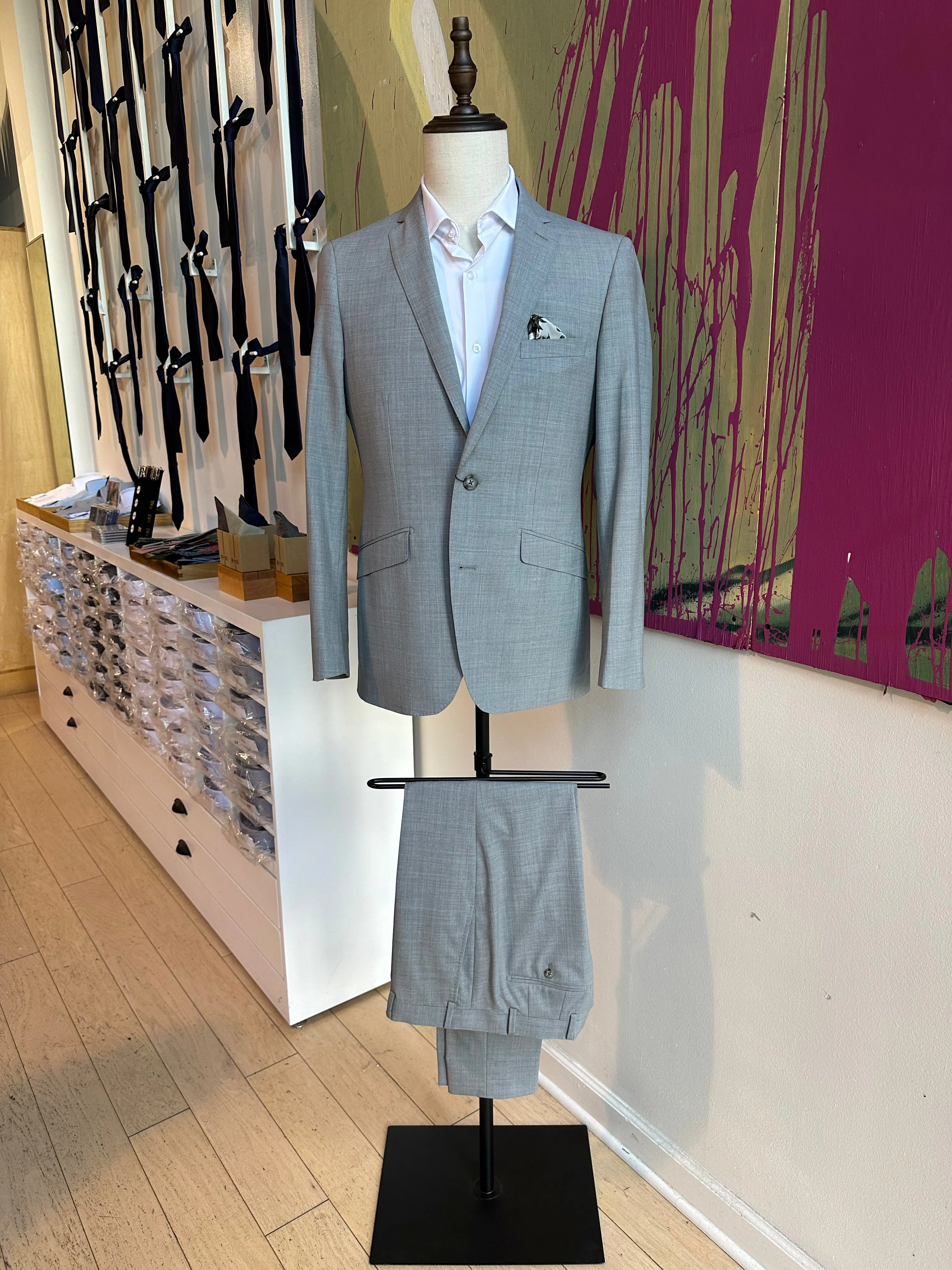 Light Gray Stretch Premium Suit Pants