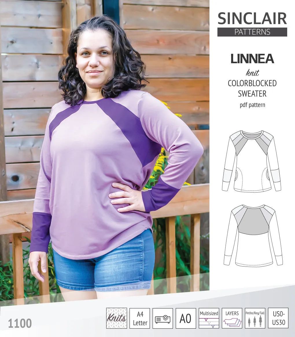 Linnea colorblocked sweater (PDF)