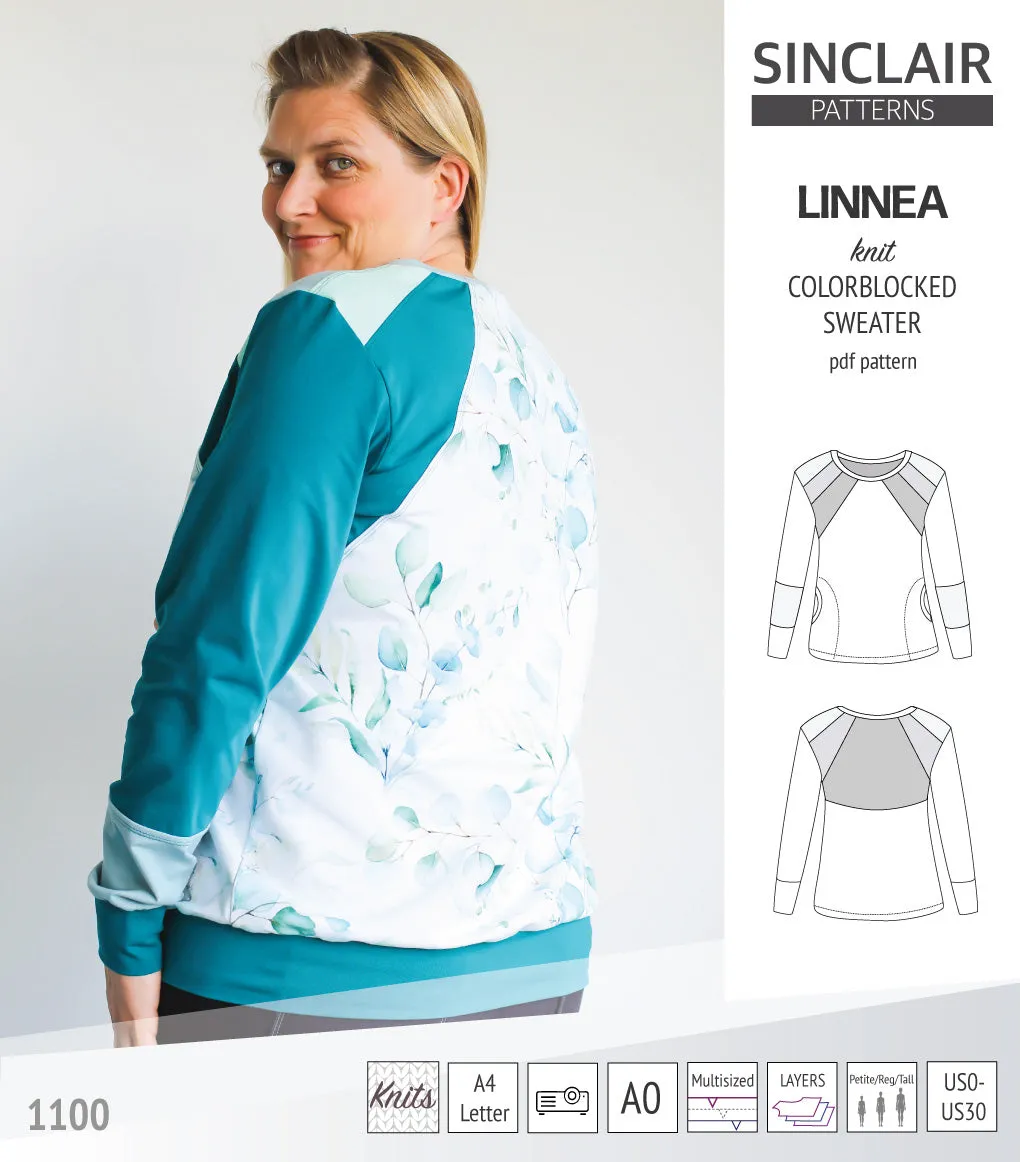 Linnea colorblocked sweater (PDF)