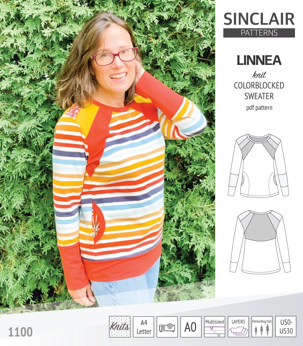 Linnea colorblocked sweater (PDF)
