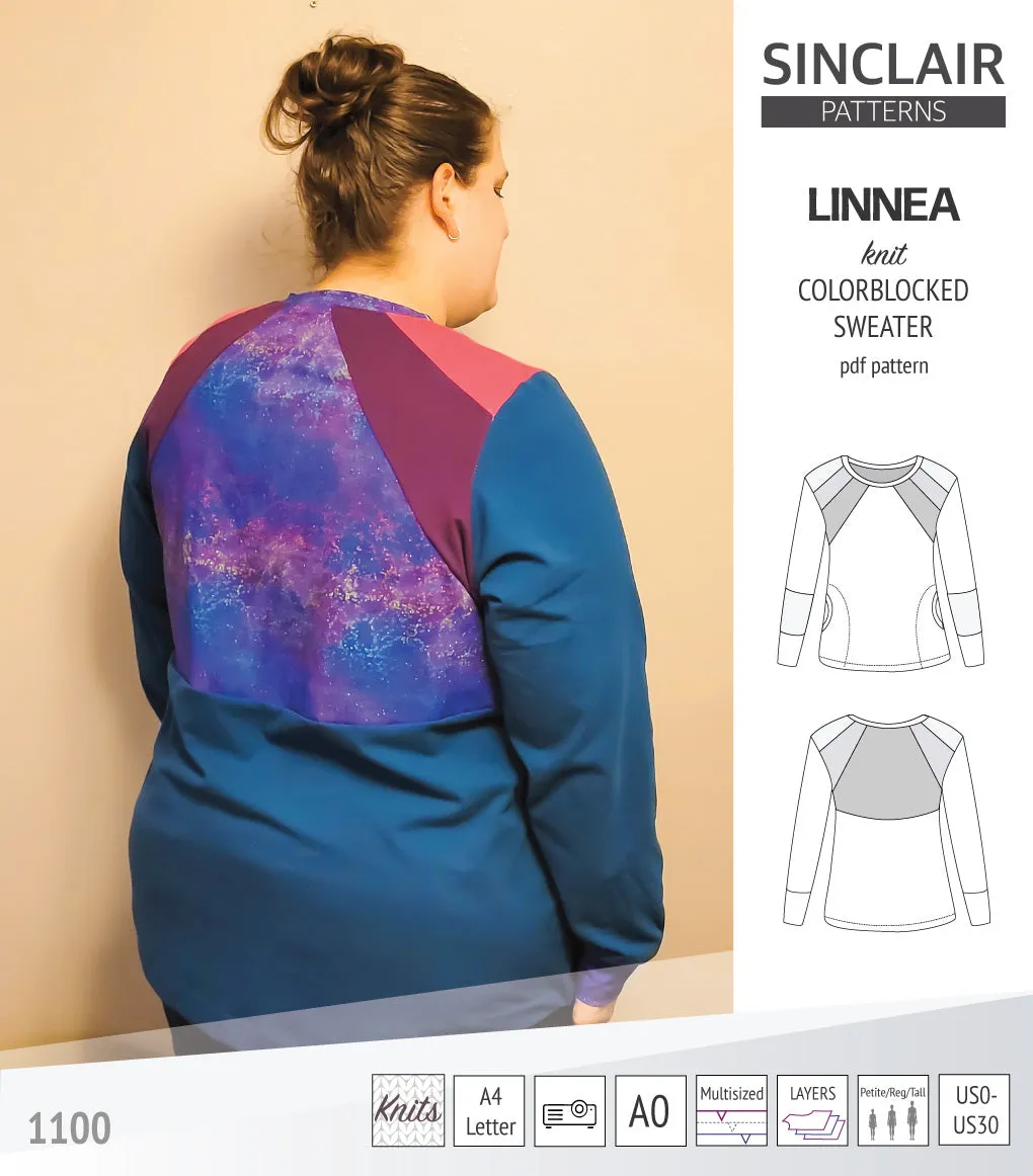 Linnea colorblocked sweater (PDF)