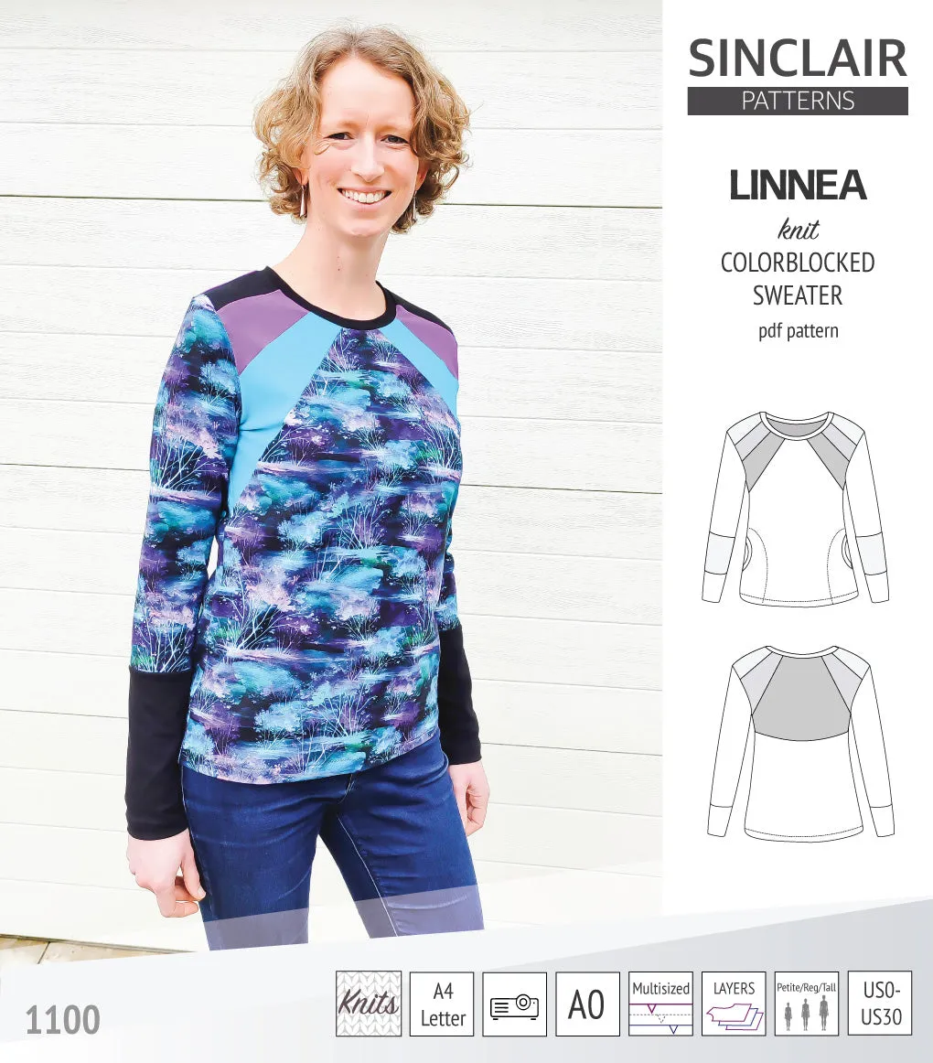 Linnea colorblocked sweater (PDF)