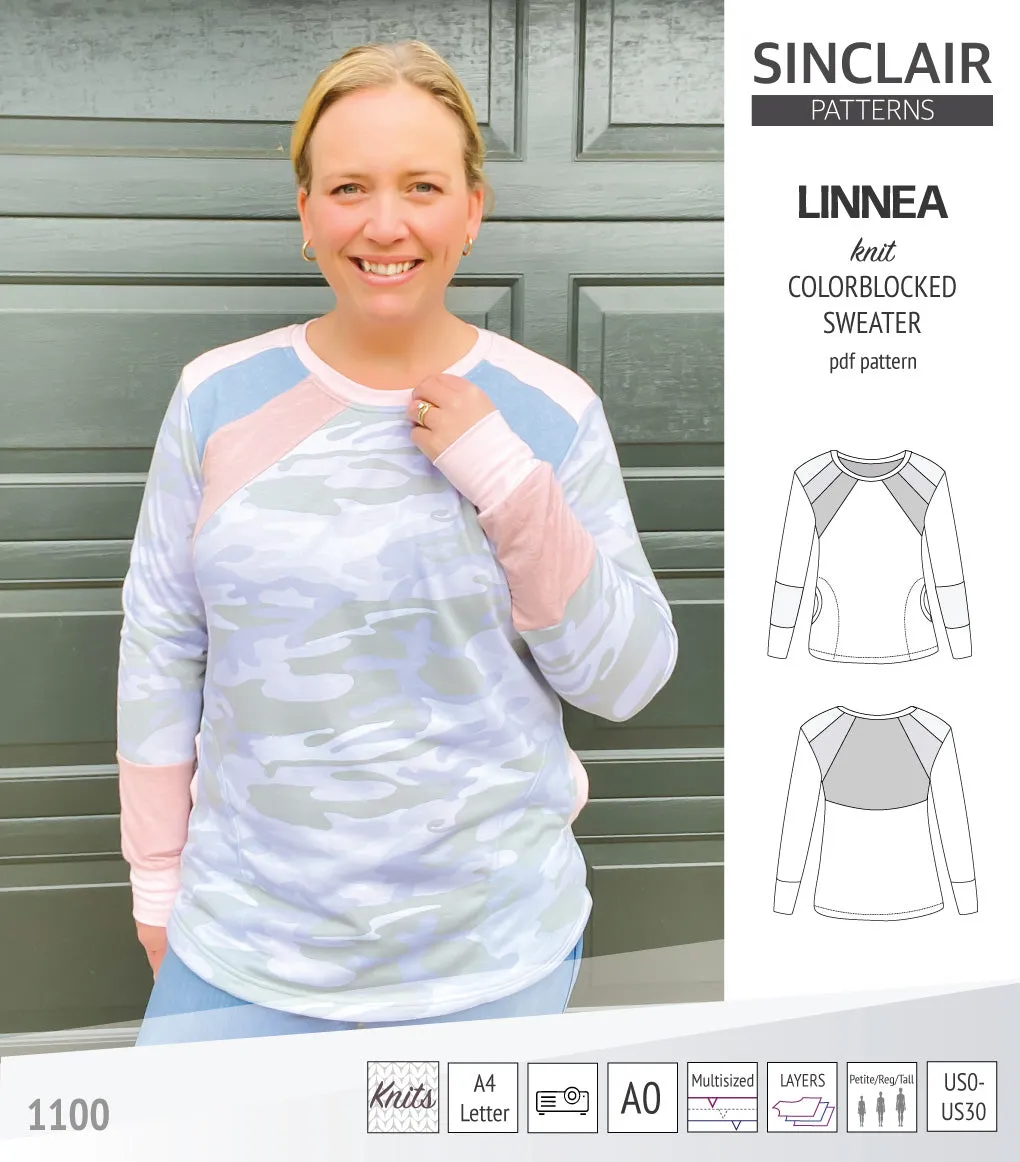 Linnea colorblocked sweater (PDF)