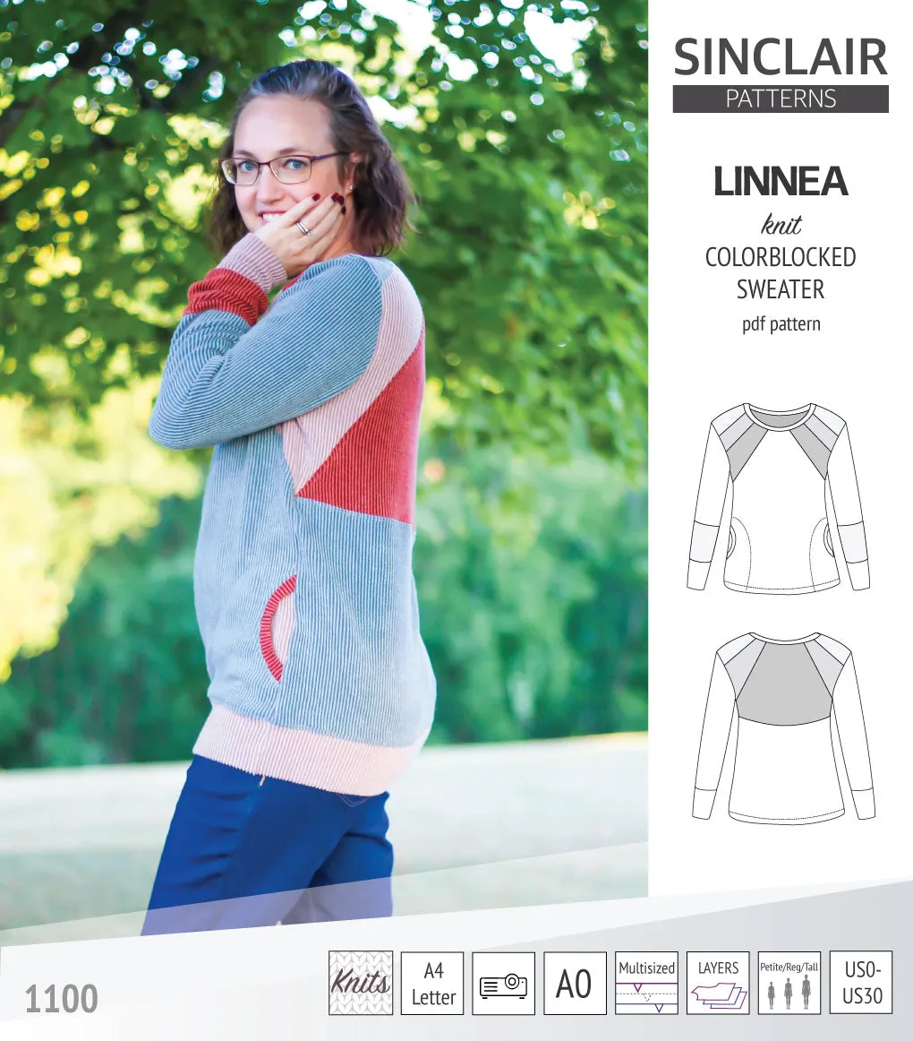 Linnea colorblocked sweater (PDF)