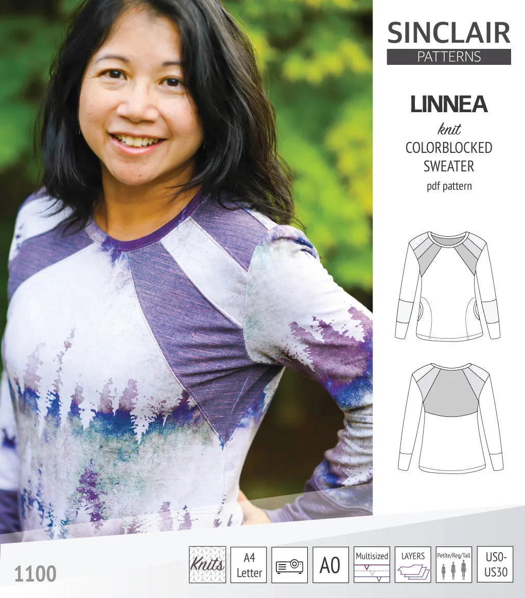 Linnea colorblocked sweater (PDF)
