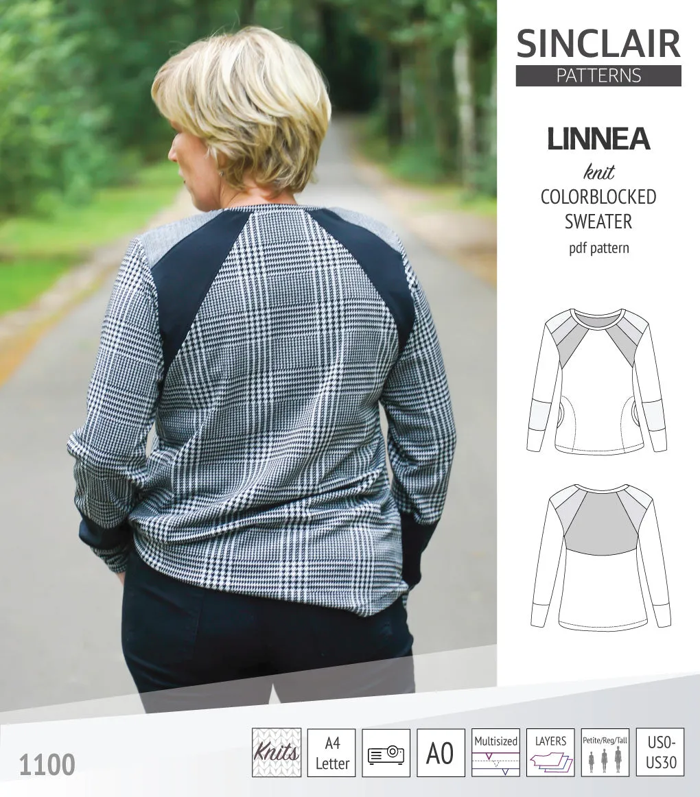 Linnea colorblocked sweater (PDF)