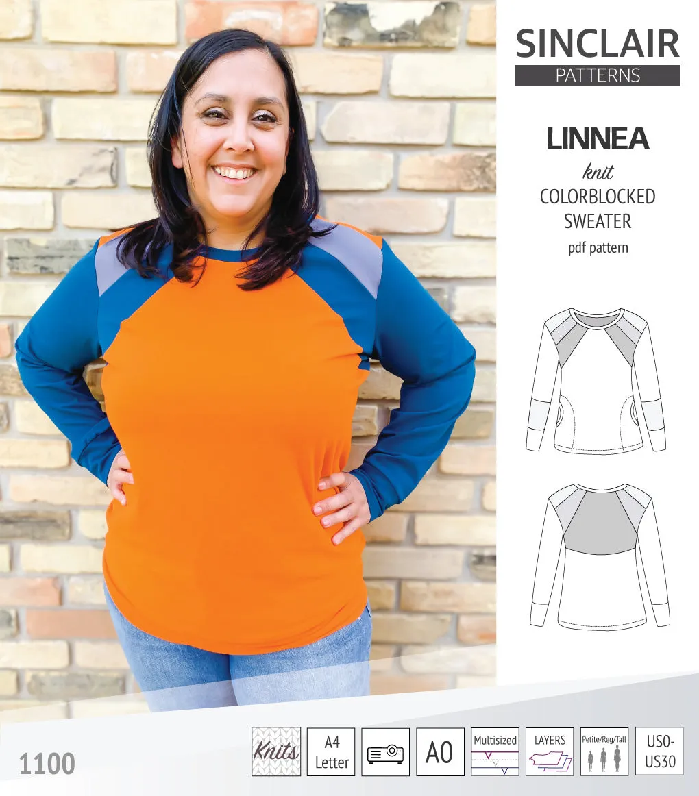 Linnea colorblocked sweater (PDF)