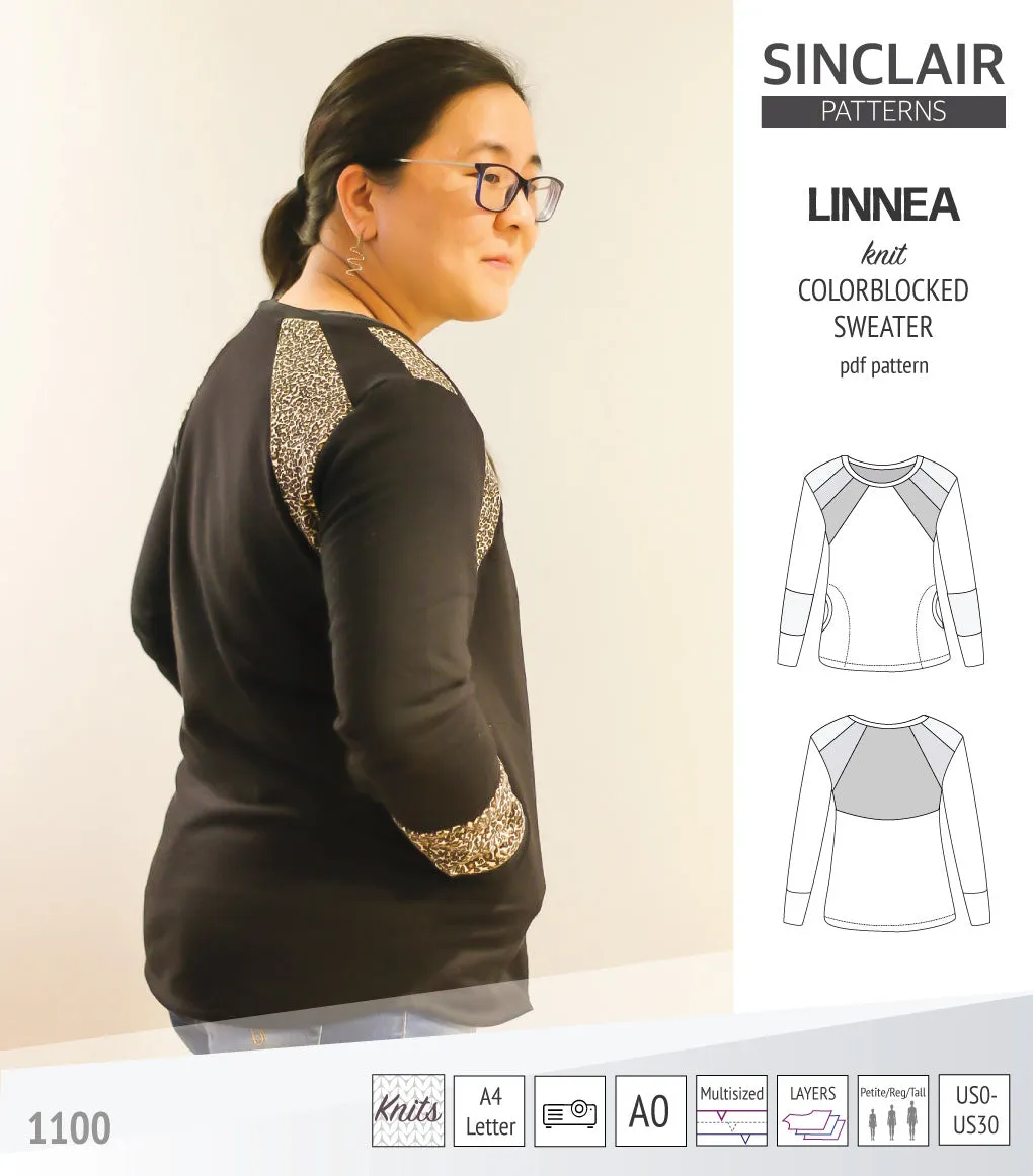 Linnea colorblocked sweater (PDF)