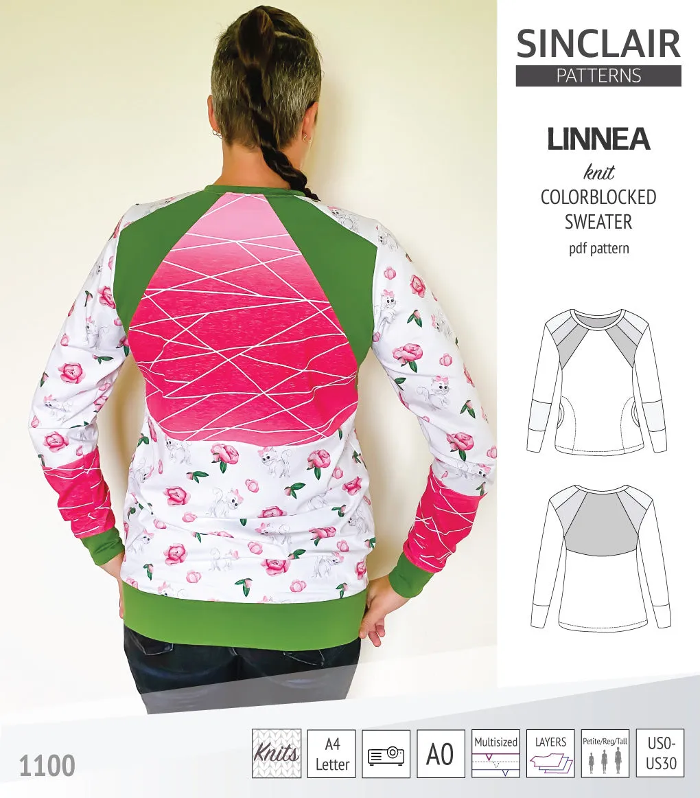Linnea colorblocked sweater (PDF)