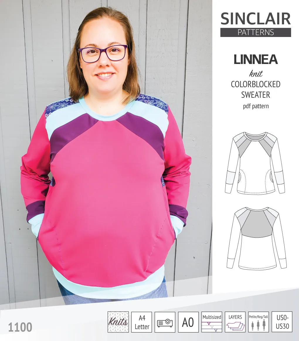 Linnea colorblocked sweater (PDF)