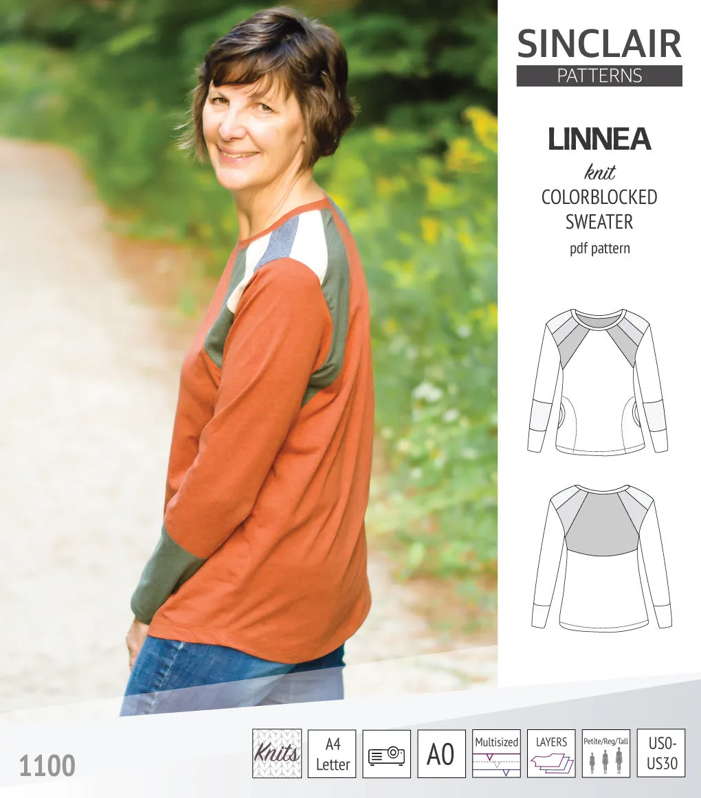 Linnea colorblocked sweater (PDF)