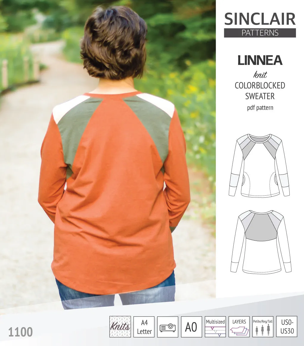 Linnea colorblocked sweater (PDF)