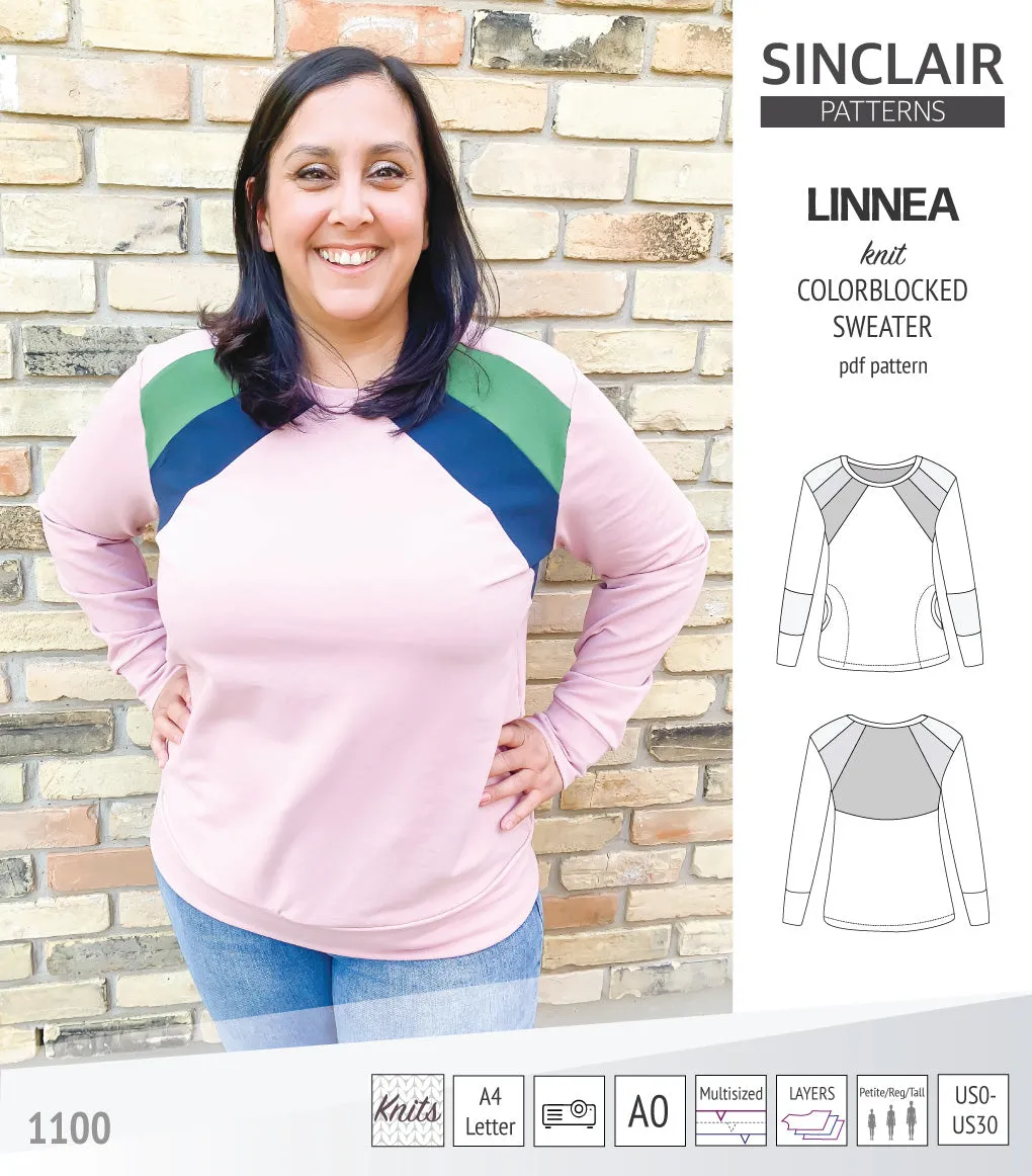 Linnea colorblocked sweater (PDF)