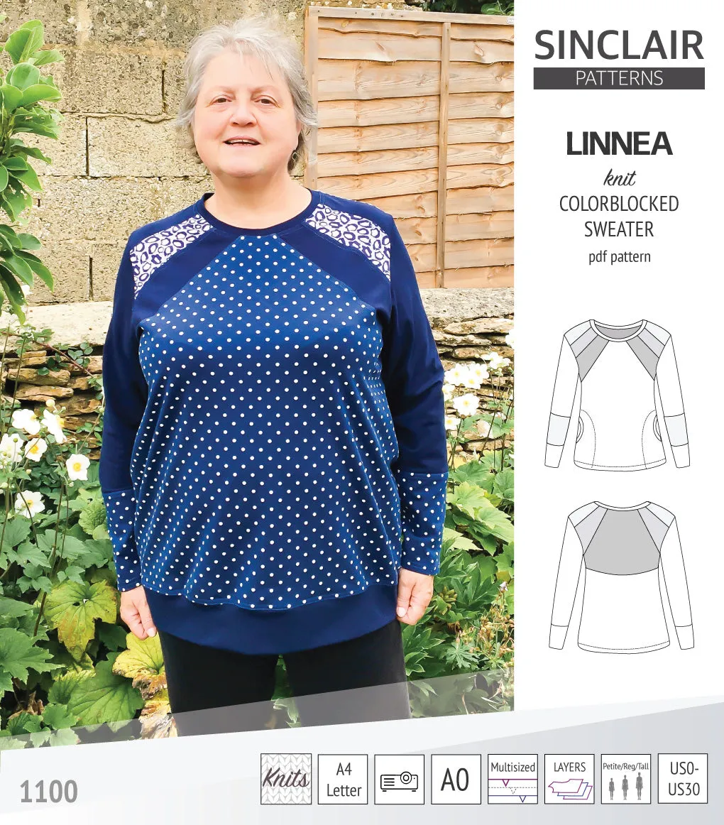 Linnea colorblocked sweater (PDF)