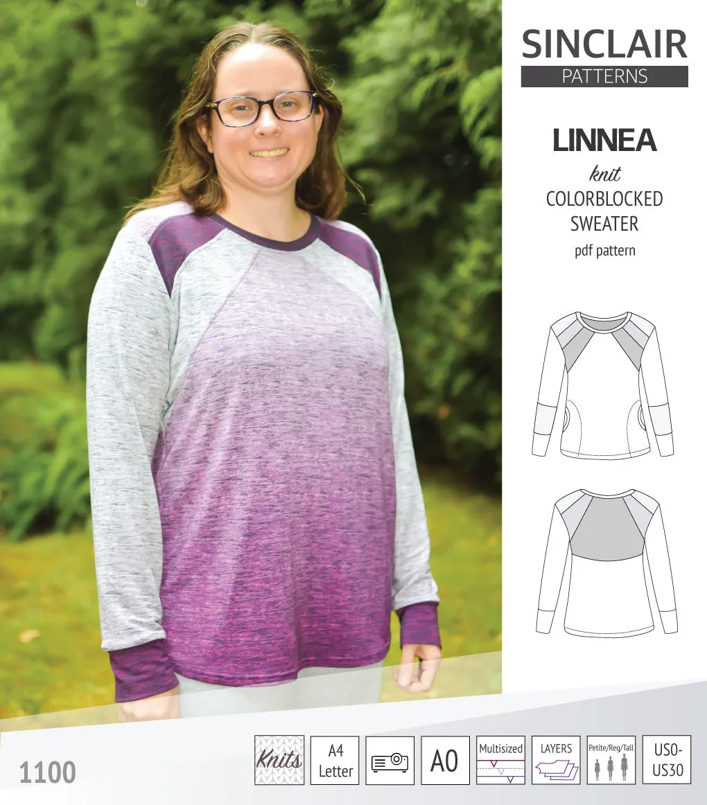 Linnea colorblocked sweater (PDF)