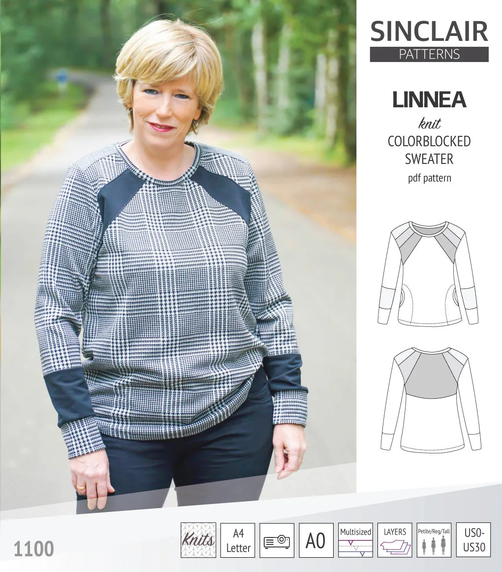 Linnea colorblocked sweater (PDF)