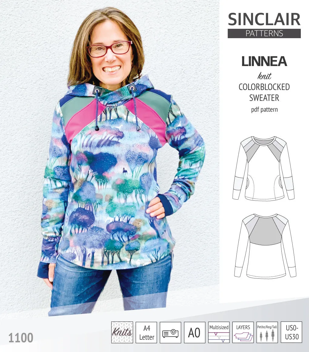 Linnea colorblocked sweater (PDF)