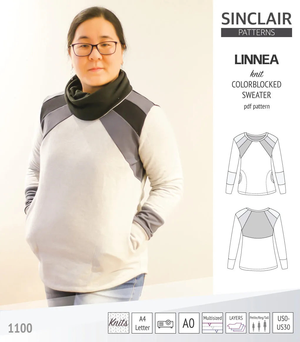 Linnea colorblocked sweater (PDF)