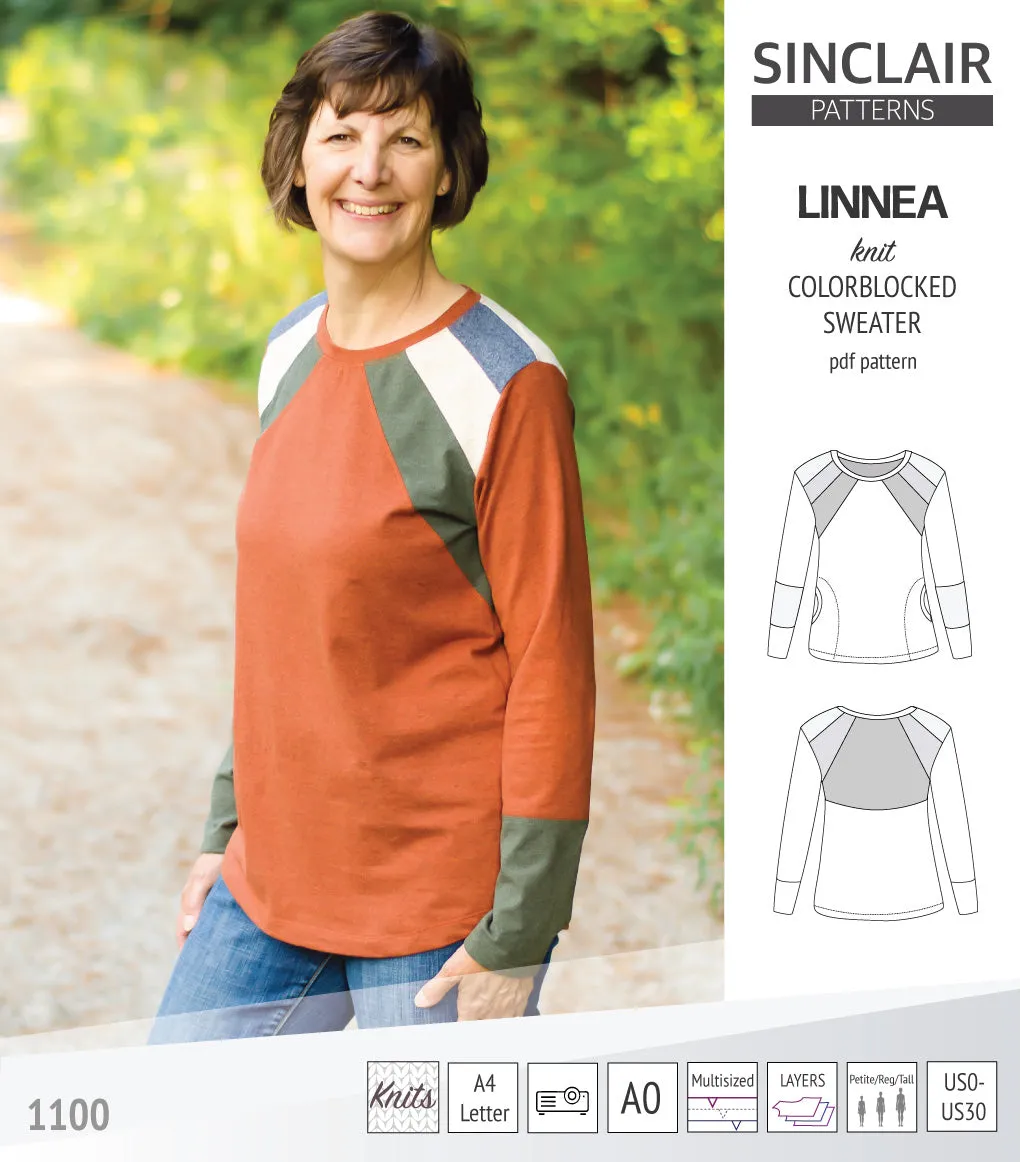 Linnea colorblocked sweater (PDF)
